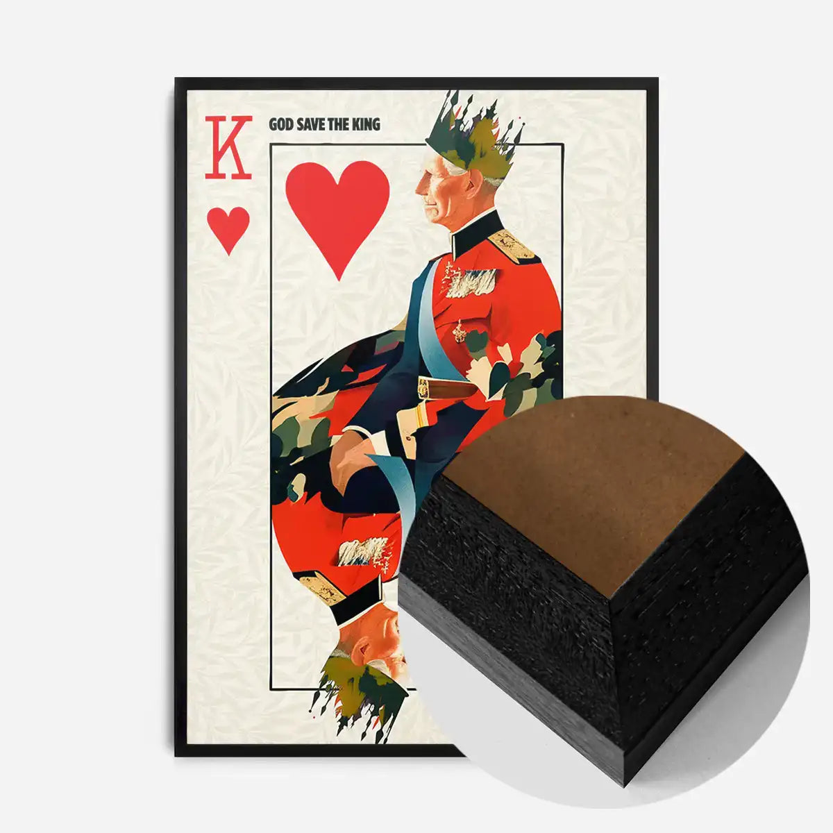 King Charles III Playing Card King of Hearts Print