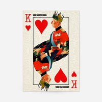 King Charles III Playing Card King of Hearts Print
