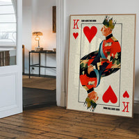 King Charles III Playing Card King of Hearts Print