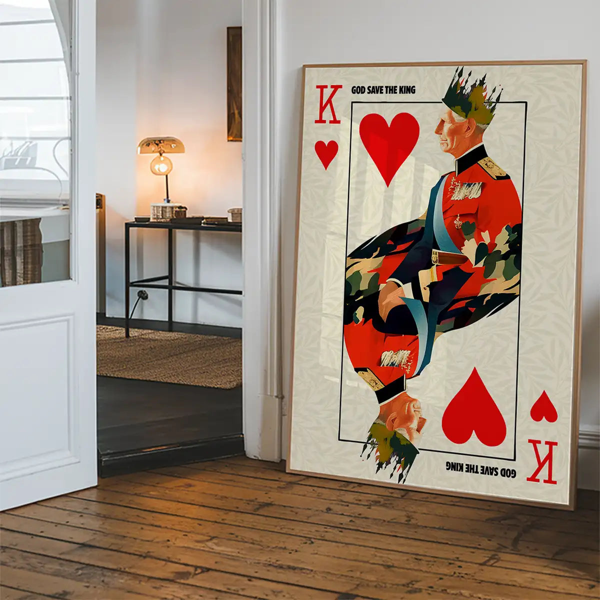 King Charles III Playing Card King of Hearts Print