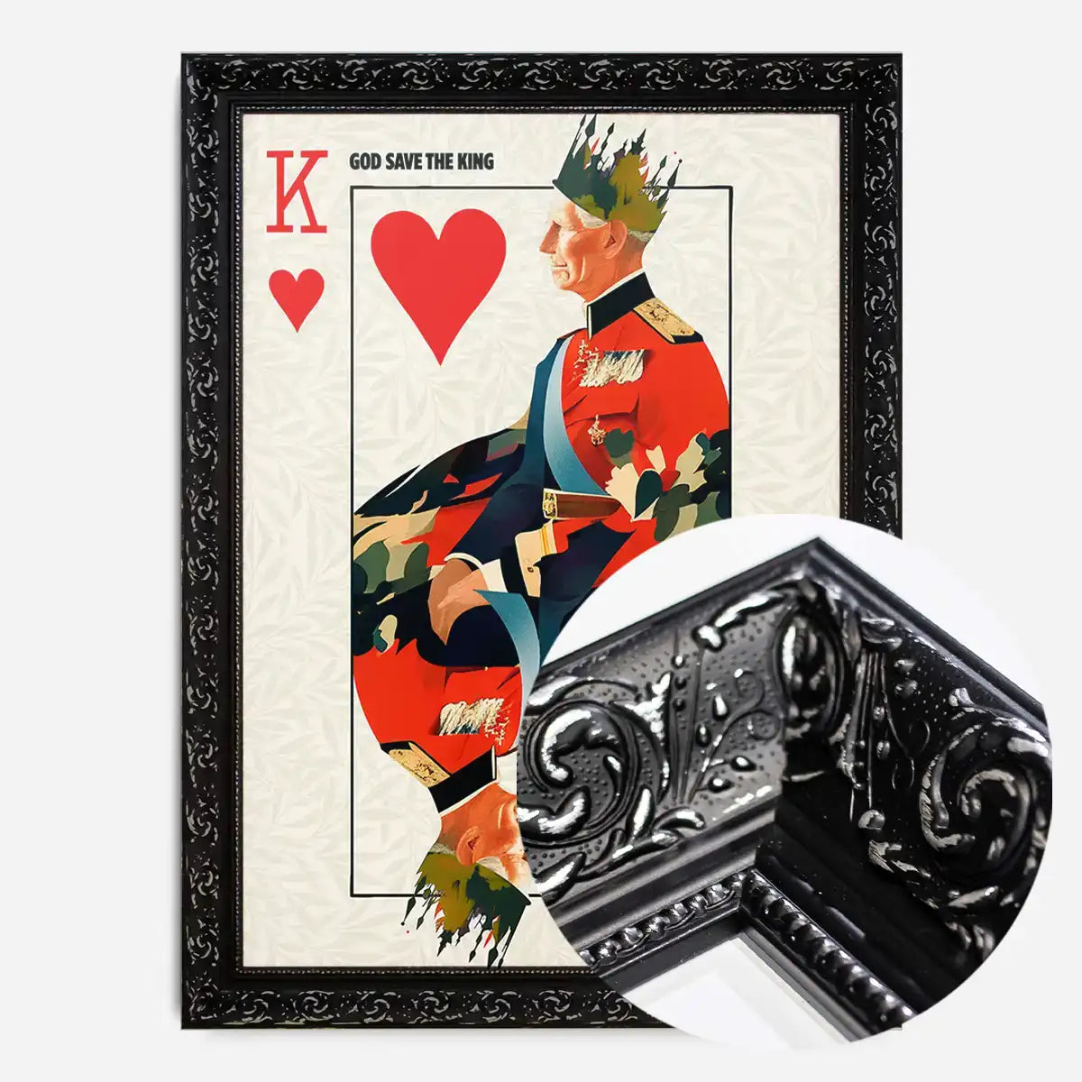 King Charles III Playing Card King of Hearts Print