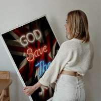 God Save The King Neon Print