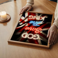 God Save The King Neon Print