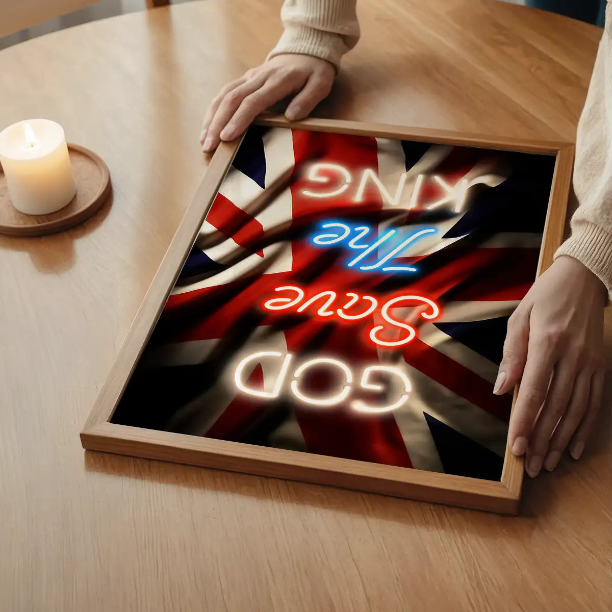 God Save The King Neon Print