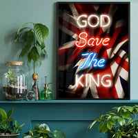God Save The King Neon Print