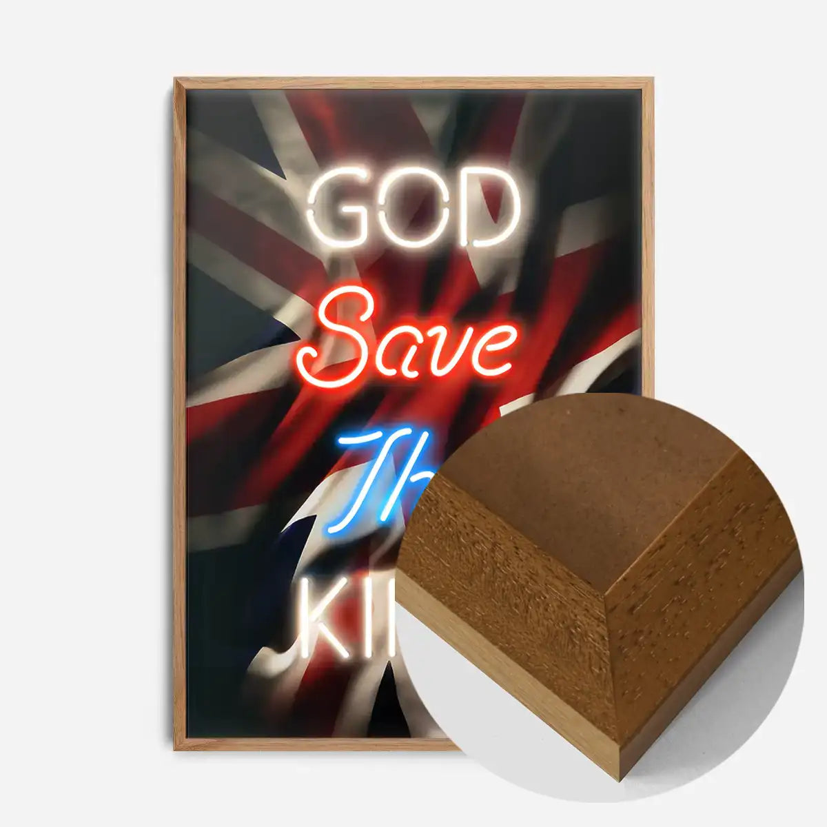 God Save The King Neon Print