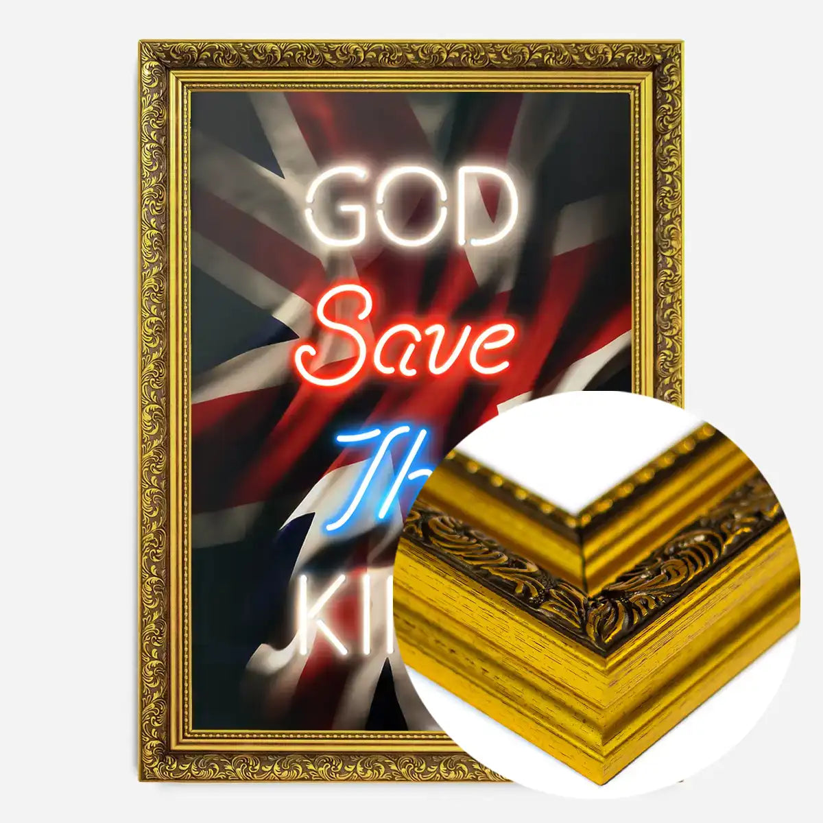 God Save The King Neon Print