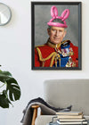 King Charles III Bunny Ears Print