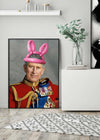 King Charles III Bunny Ears Print