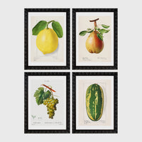 Set of 4 framed prints, classical portraits with playful modern alterations: a classical portrait with a yellow smiley face over the head; a classical portrait collaged with colourful street-art graffiti; a classical portrait wearing a Batman mask; and a classical scene with a glowing neon "open" sign overlay — unframed