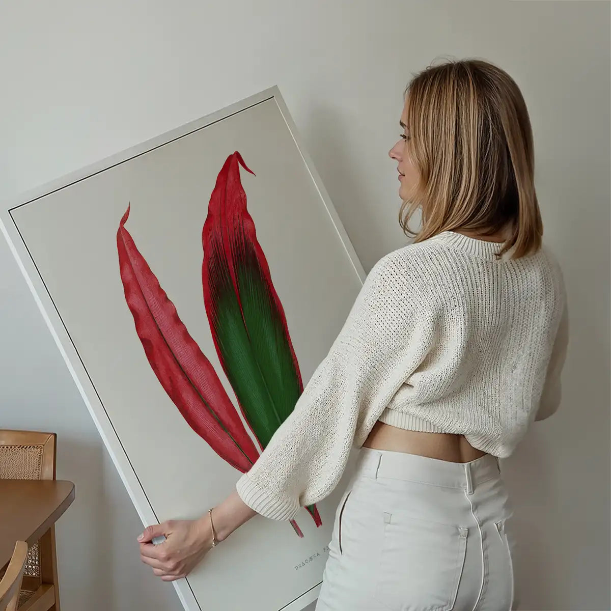 Dracaena leaf botanical illustration print