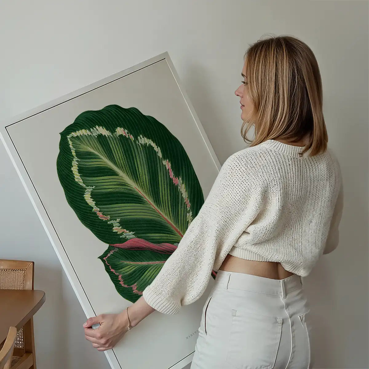 Green Mantara Illustris leaf botanical illustration print