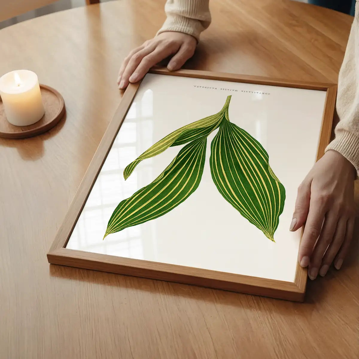 Lily of the valley leaf botanical illustration print