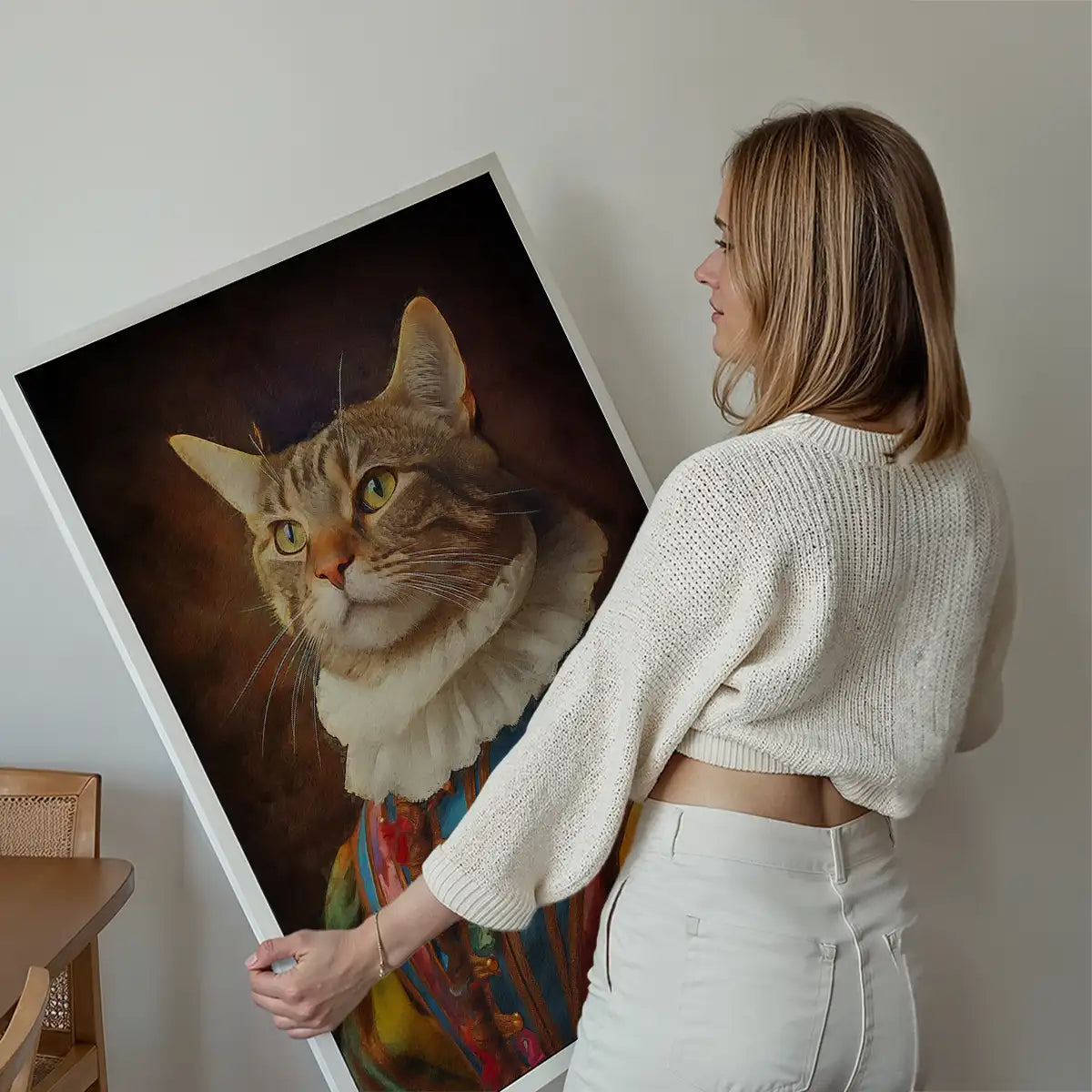 Rainbow Cat Animal Portrait Print