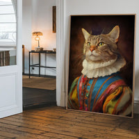 Rainbow Cat Animal Portrait Print