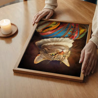 Rainbow Cat Animal Portrait Print