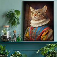 Rainbow Cat Animal Portrait Print