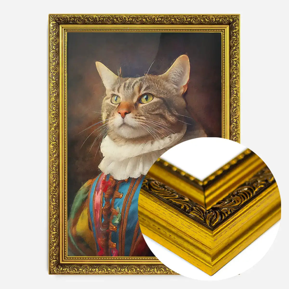 Rainbow Cat Animal Portrait Print