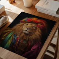 Rainbow Lion Animal Portrait Print