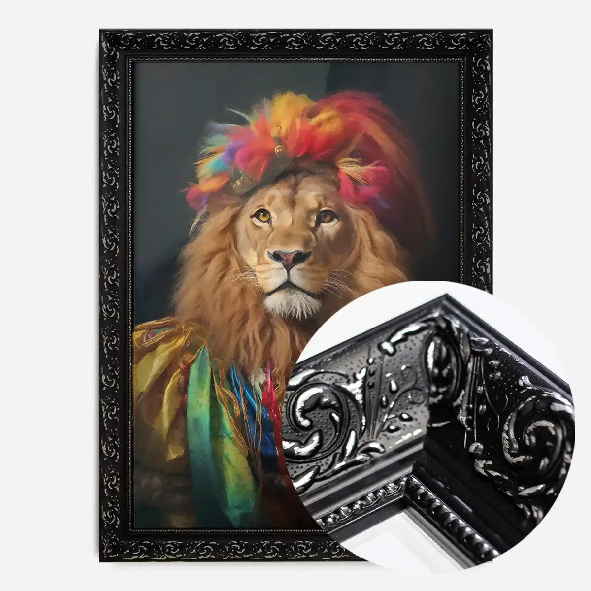 Rainbow Lion Animal Portrait Print