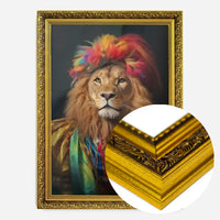 Rainbow Lion Animal Portrait Print