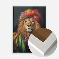 Rainbow Lion Animal Portrait Print