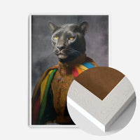 Rainbow Panther Animal Portrait Print