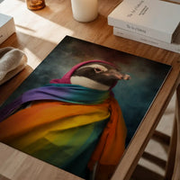 Rainbow Penguin Animal Portrait Print
