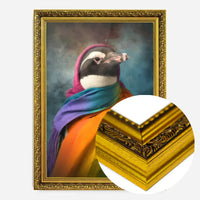 Rainbow Penguin Animal Portrait Print