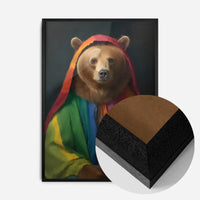 Rainbow Bear Animal Portrait Print