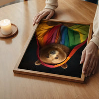 Rainbow Bear Animal Portrait Print