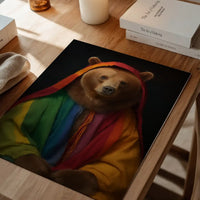 Rainbow Bear Animal Portrait Print
