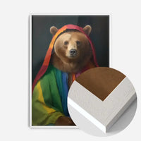 Rainbow Bear Animal Portrait Print