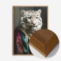 Rainbow Snow Leopard Animal Portrait Print