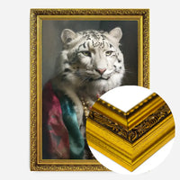 Rainbow Snow Leopard Animal Portrait Print