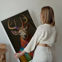 Rainbow Stag Animal Portrait Print