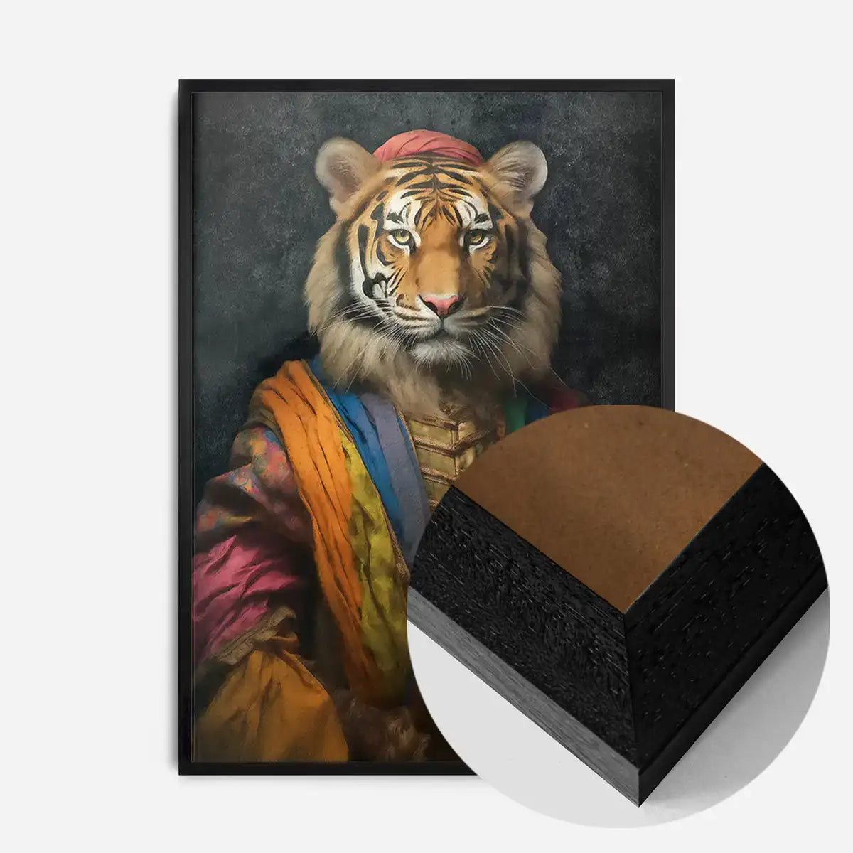 Rainbow Tiger Animal Portrait Print