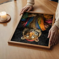 Rainbow Tiger Animal Portrait Print
