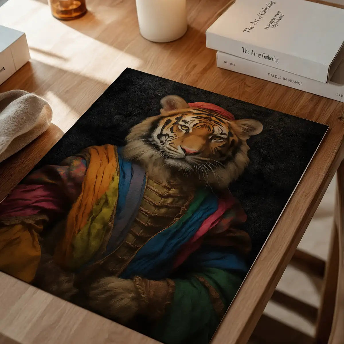 Rainbow Tiger Animal Portrait Print