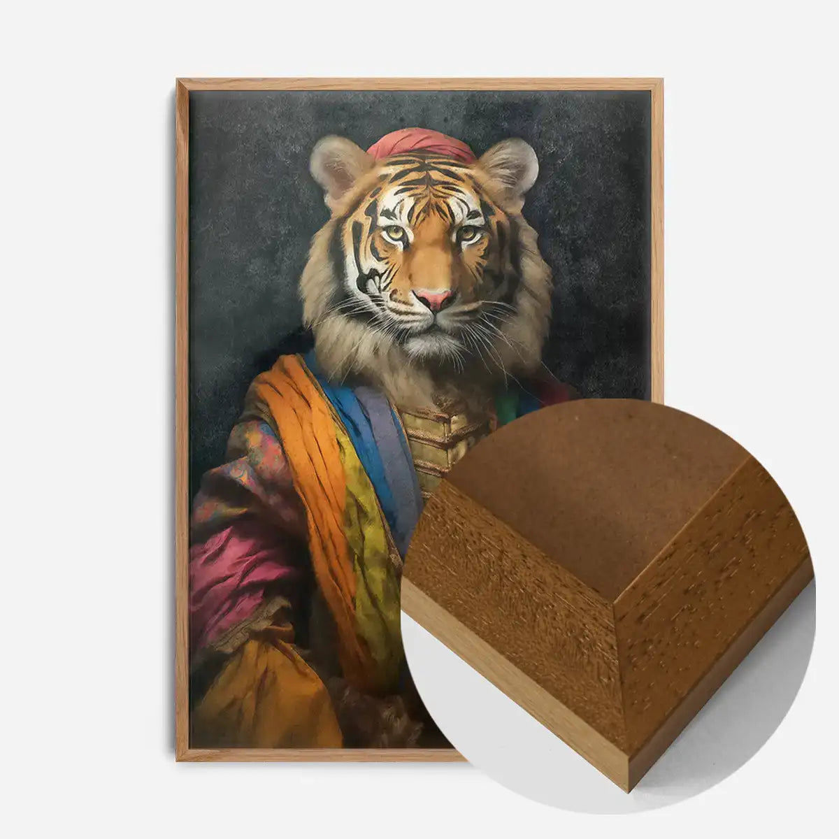 Rainbow Tiger Animal Portrait Print