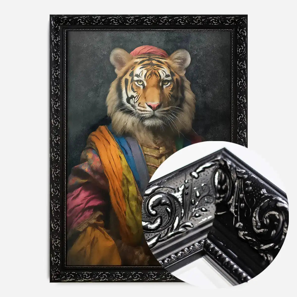 Rainbow Tiger Animal Portrait Print