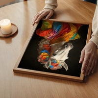 Rainbow Horse Animal Portrait Print