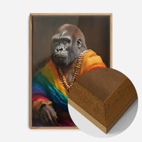 Rainbow Gorilla Animal Portrait Print