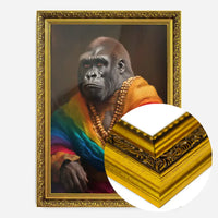 Rainbow Gorilla Animal Portrait Print