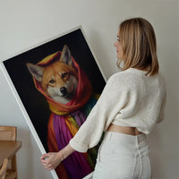 Rainbow Fox Animal Portrait Print