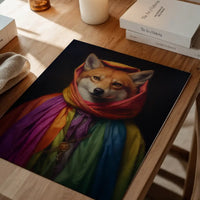 Rainbow Fox Animal Portrait Print