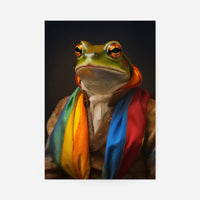Rainbow Frog Animal Portrait Print