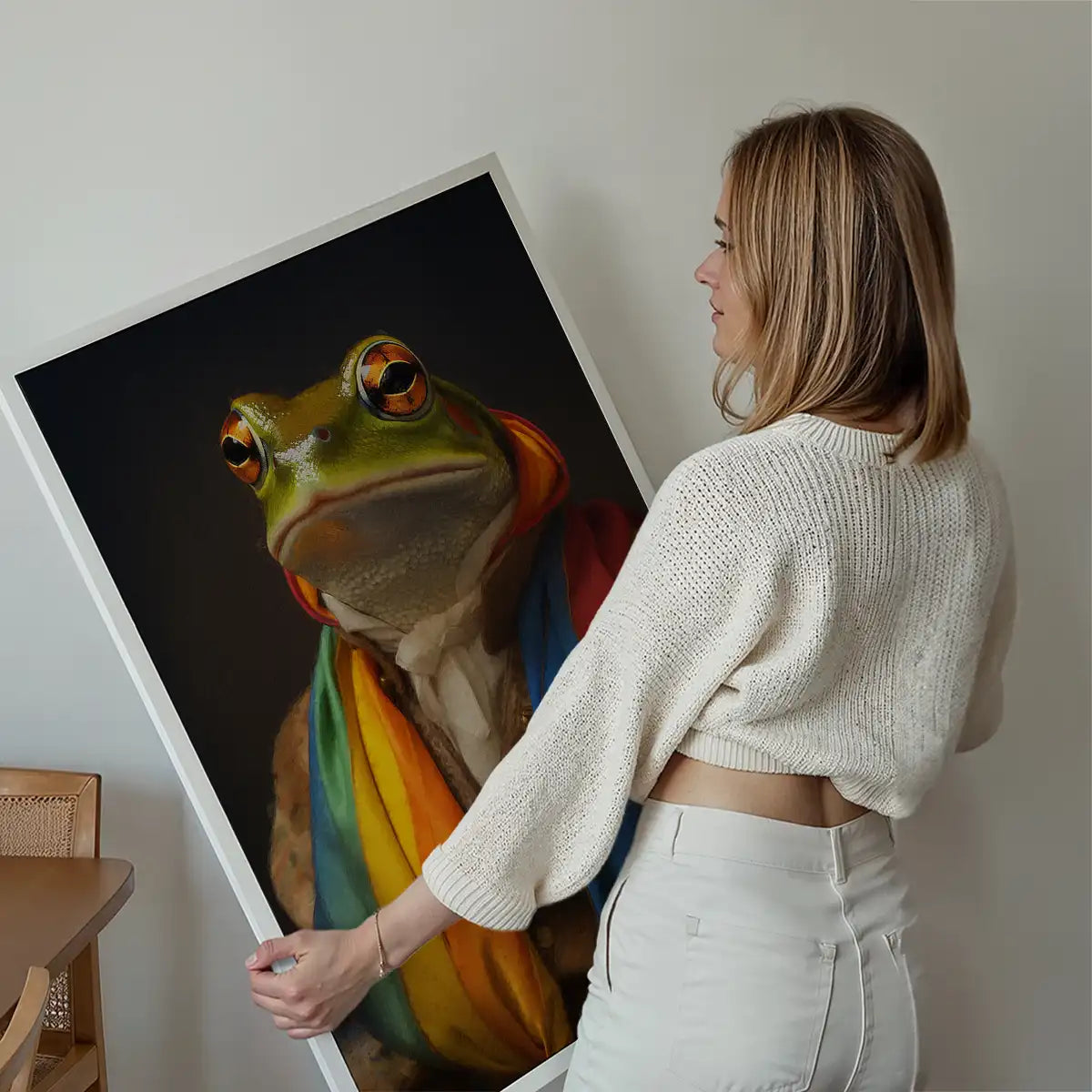 Rainbow Frog Animal Portrait Print