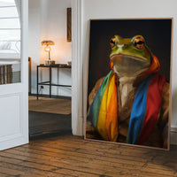 Rainbow Frog Animal Portrait Print