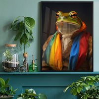 Rainbow Frog Animal Portrait Print